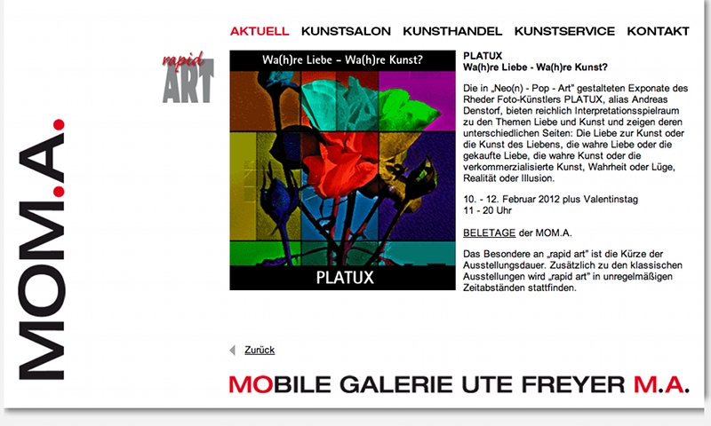 Platux bei Kunsthistorikerin Ute Freyer