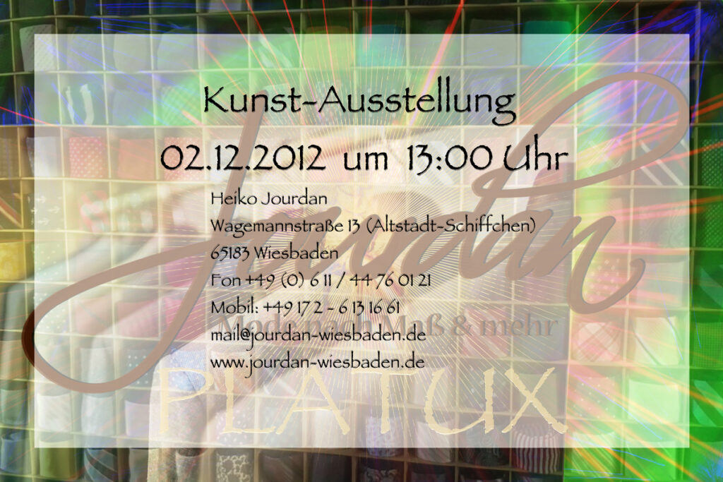PLATUX Kunst-Ausstellung Wiesbaden Heiko Jourdan Massanzüge