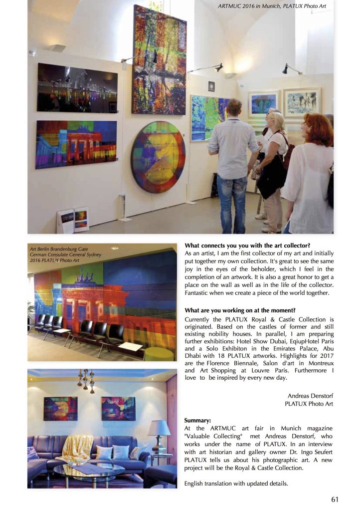 English PLATUX Interview with Art Historian and Art Gallery Owner Dr Ingo Seufert Munich at Art-Fair ARTMUC